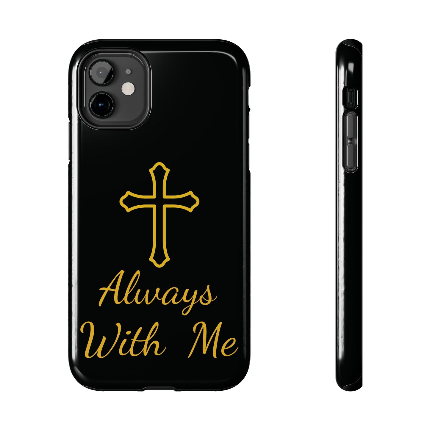 Black Always With Me Cross Phone Case