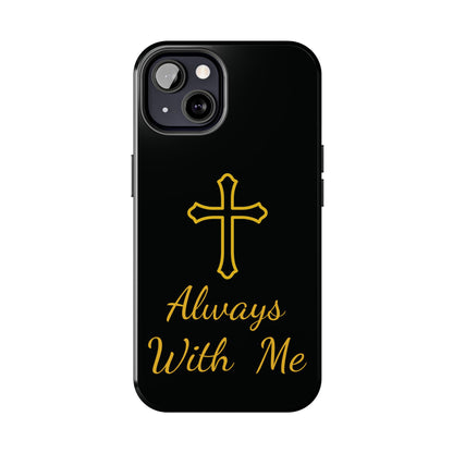 Black Always With Me Cross Phone Case