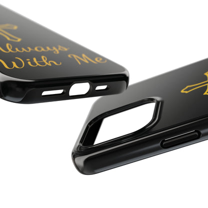 Black Always With Me Cross Phone Case