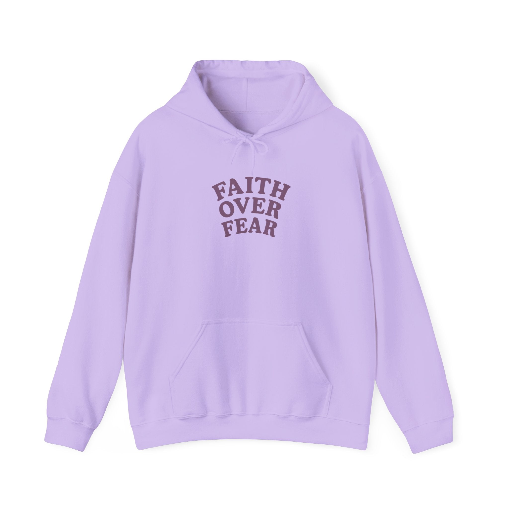 Faith Over Fear Psalm 34:4 Pastel Hoodie