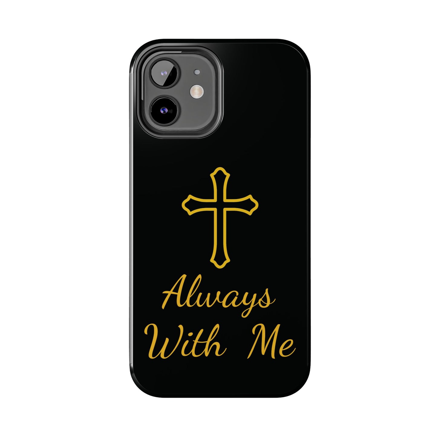Black Always With Me Cross Phone Case