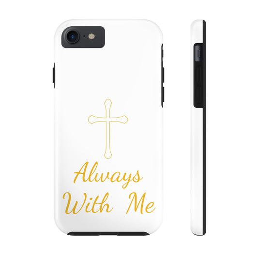 White Always With Me Cross Phone Case