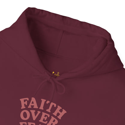 Faith Over Fear Psalm 34:4 Pastel Hoodie