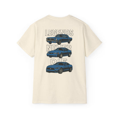 Cotton Legends Never Die Mustang Tee