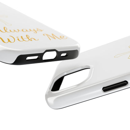 White Always With Me Cross Phone Case