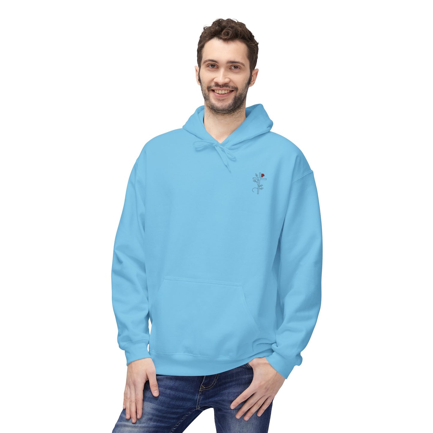 Romans 5:3-5 Rose Vine Growth Collection Cotton Hoodie