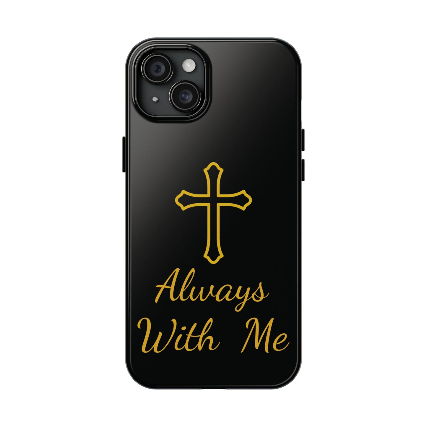 Black Always With Me Cross Phone Case
