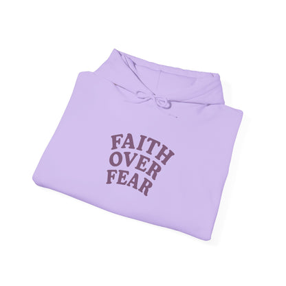 Faith Over Fear Psalm 34:4 Pastel Hoodie