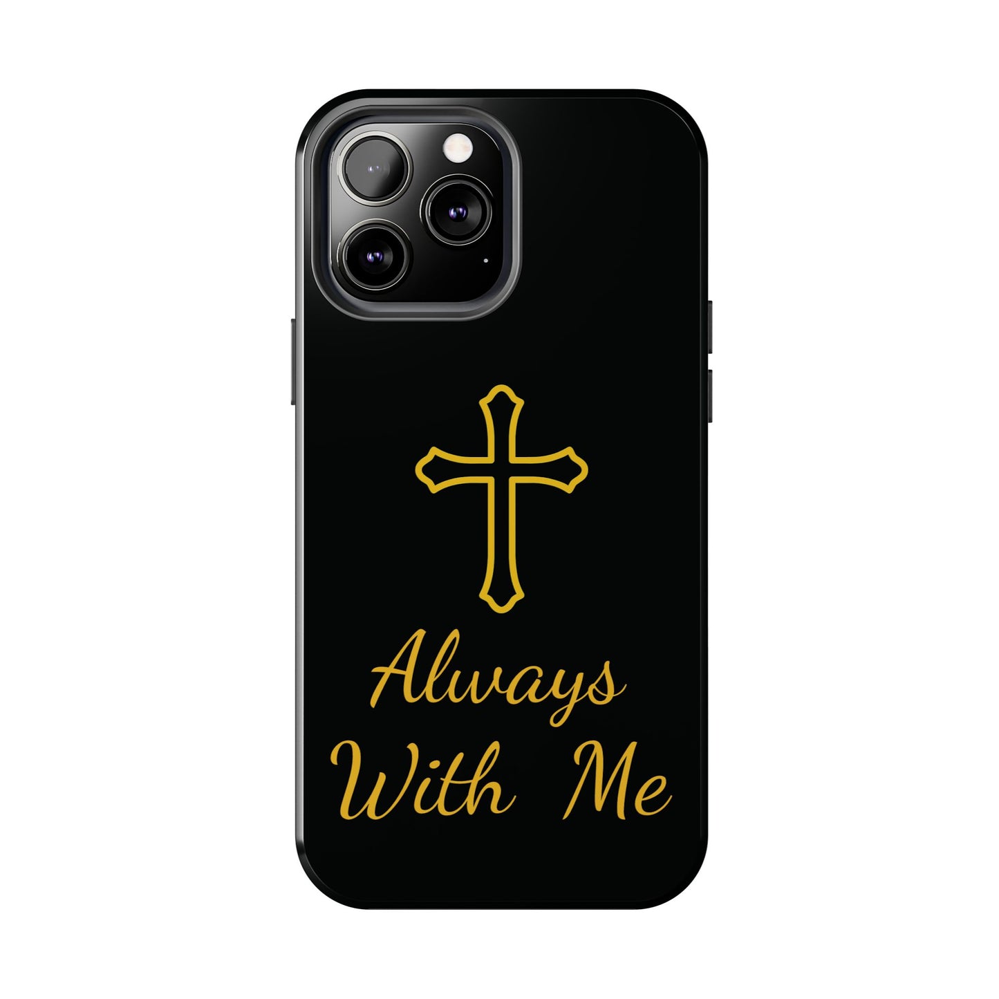 Black Always With Me Cross Phone Case