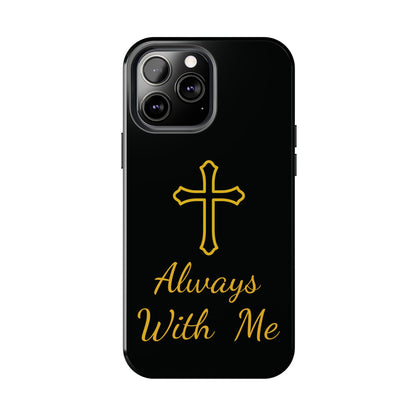 Black Always With Me Cross Phone Case