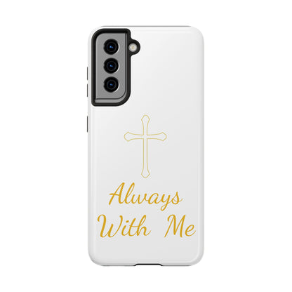 White Always With Me Cross Phone Case