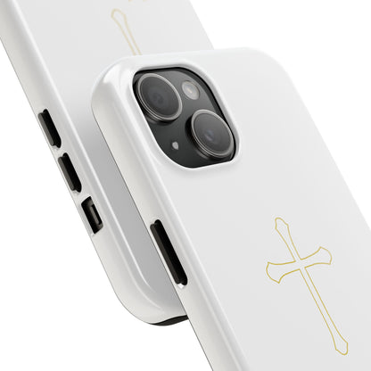 White Always With Me Cross Phone Case