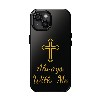 Black Always With Me Cross Phone Case