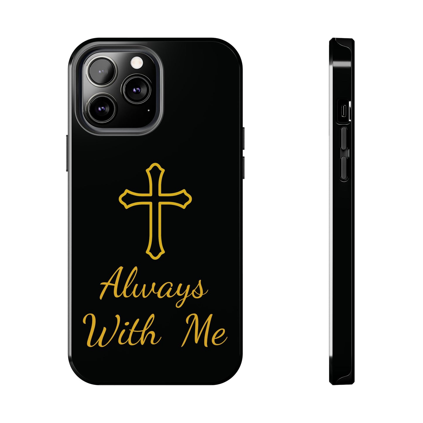 Black Always With Me Cross Phone Case
