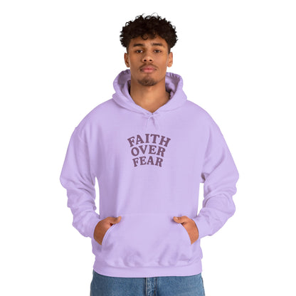 Faith Over Fear Psalm 34:4 Pastel Hoodie