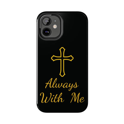 Black Always With Me Cross Phone Case
