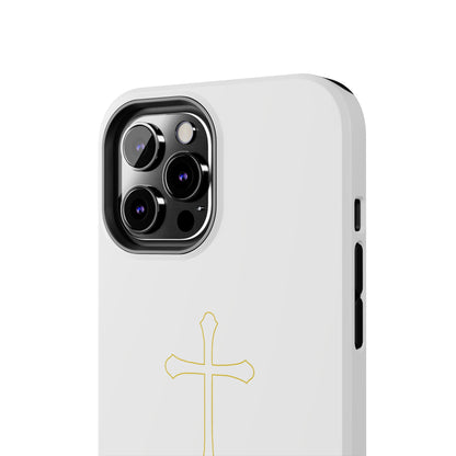White Always With Me Cross Phone Case