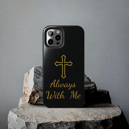 Black Always With Me Cross Phone Case