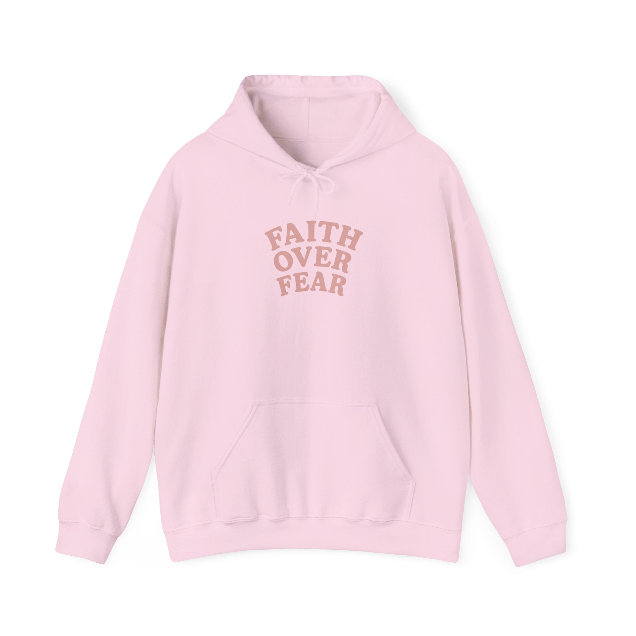 Faith Over Fear Psalm 34:4 Pastel Hoodie