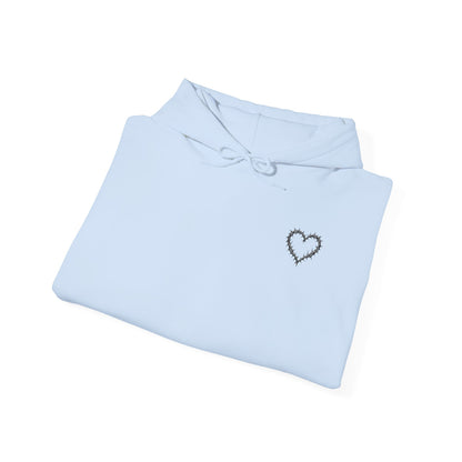 Matthew 5:8 Thorn Heart Cotton Hoodie
