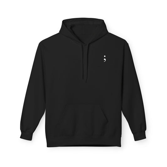 Semicolon Challenger Mental Health Awareness Charity Cotton Hoodie