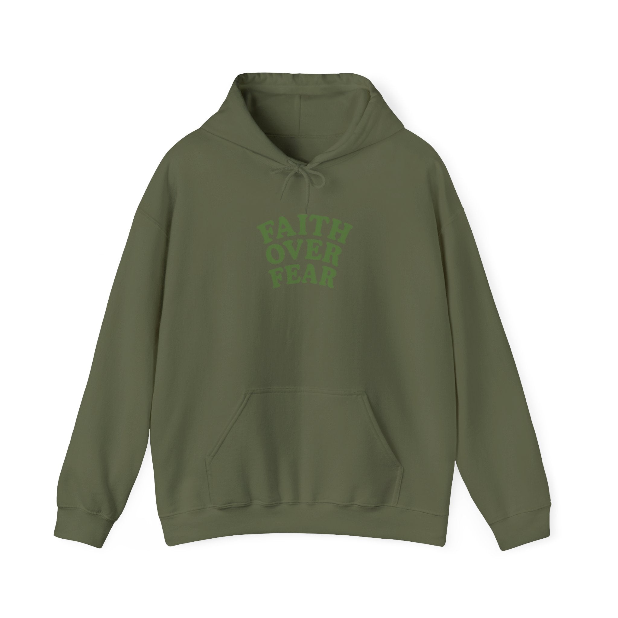 Faith Over Fear Psalm 34:4 Pastel Hoodie