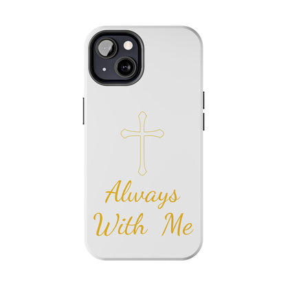 White Always With Me Cross Phone Case