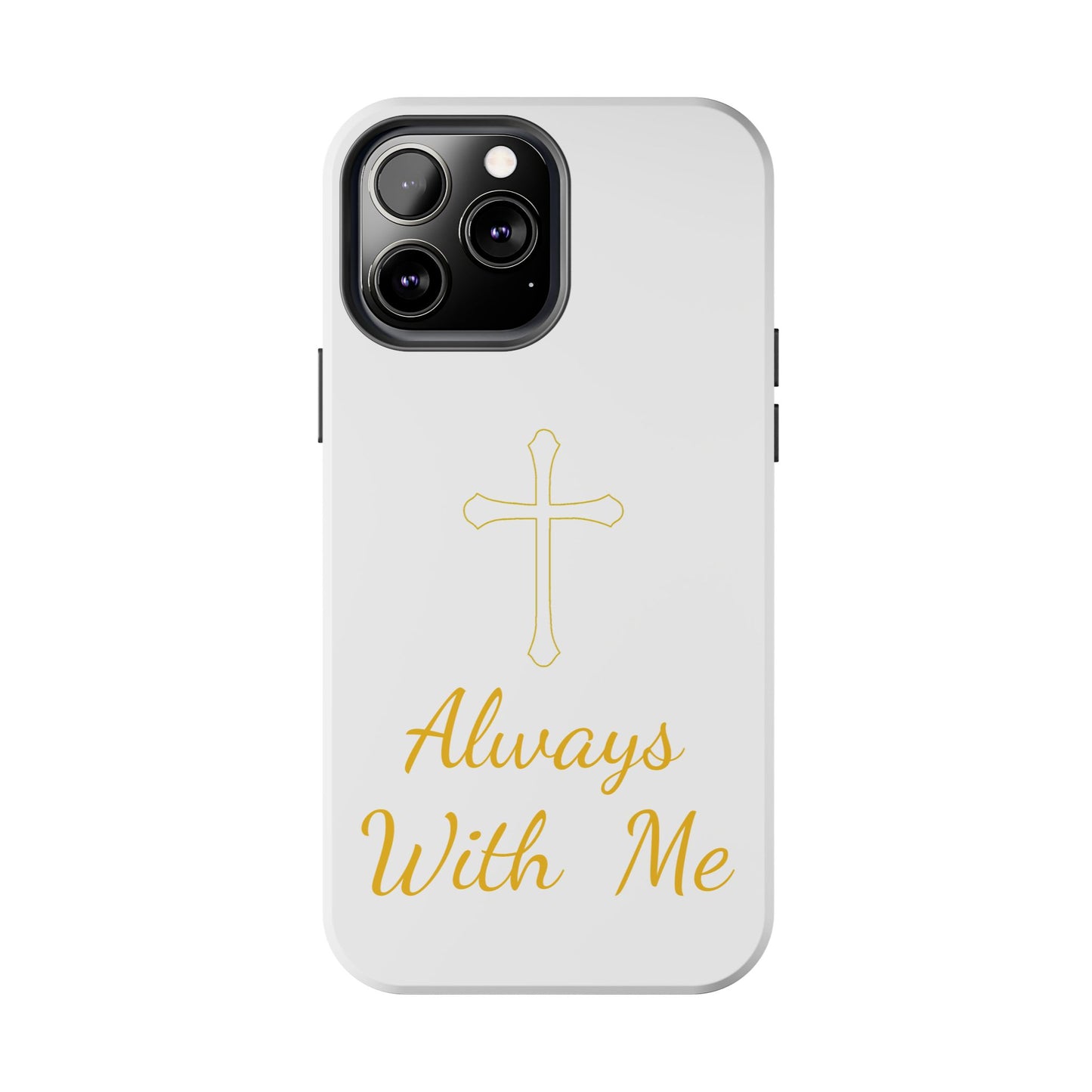 White Always With Me Cross Phone Case