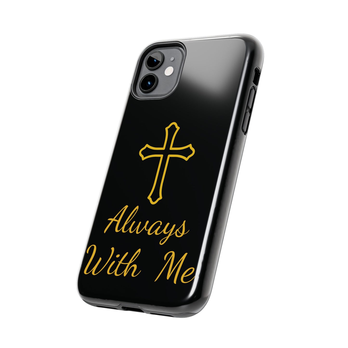 Black Always With Me Cross Phone Case