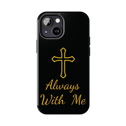 Black Always With Me Cross Phone Case