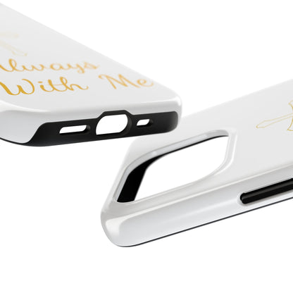 White Always With Me Cross Phone Case