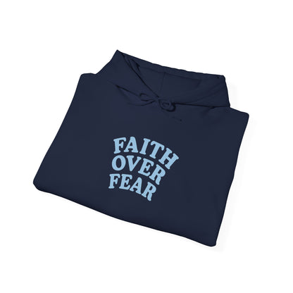 Faith Over Fear Psalm 34:4 Pastel Hoodie