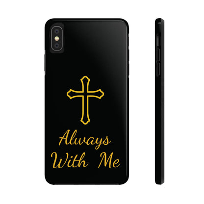 Black Always With Me Cross Phone Case