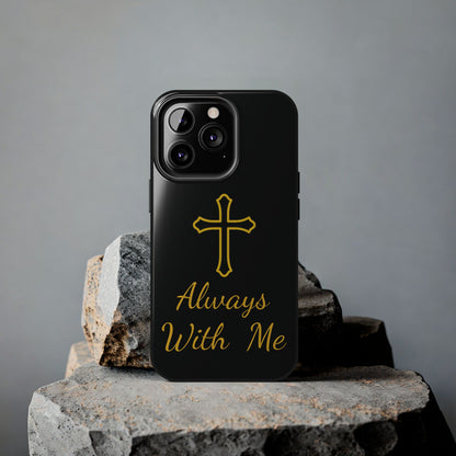 Black Always With Me Cross Phone Case