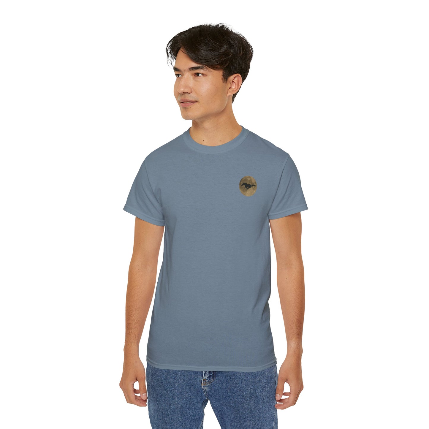Unisex Cotton Mustang "Run Wild" Moon Car Tee