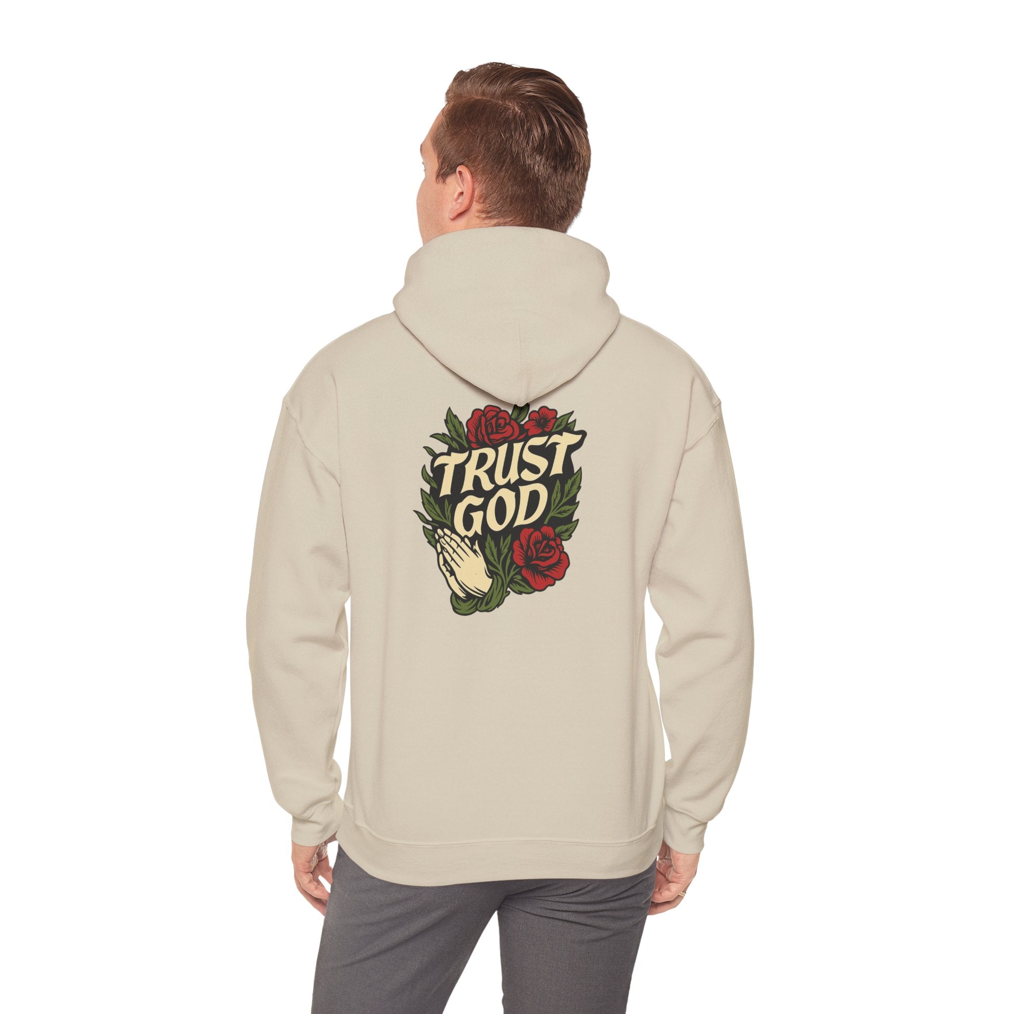 Trust God Rose Unisex Cotton Hoodie