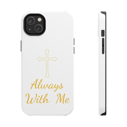 White Always With Me Cross Phone Case