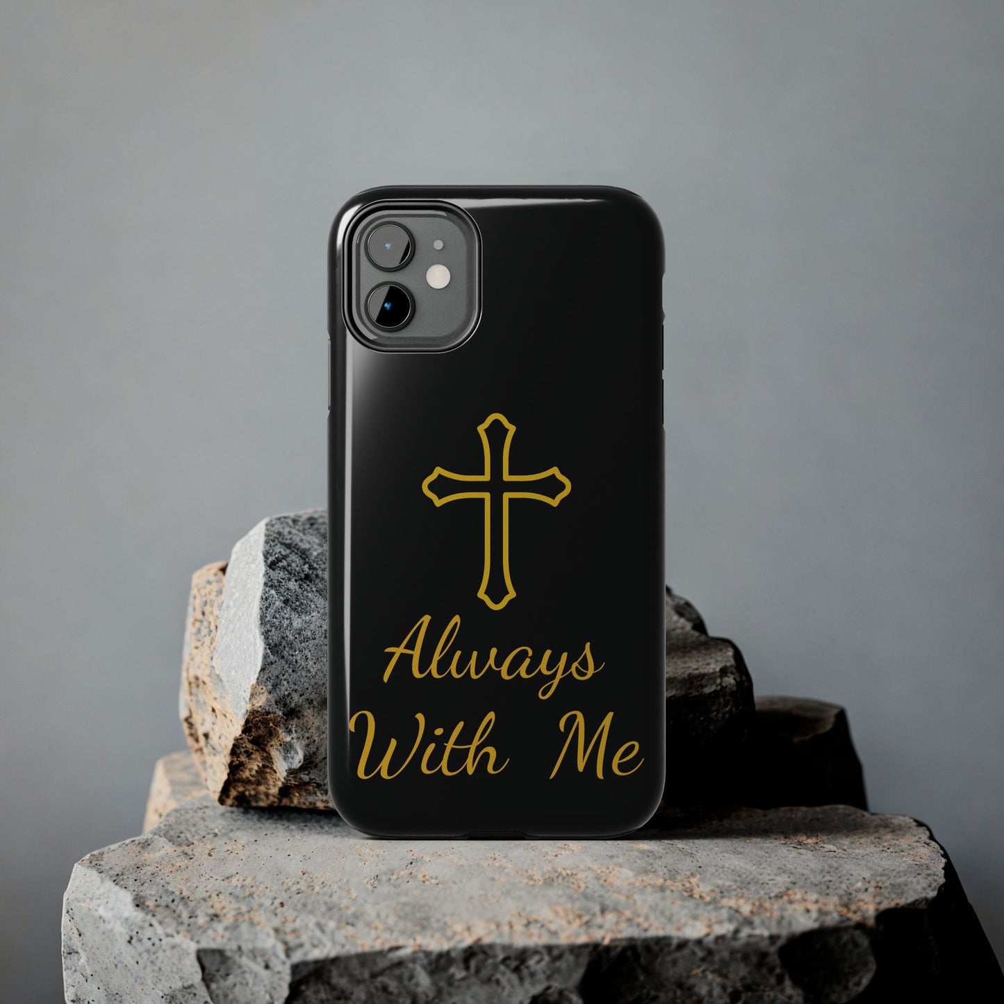 Black Always With Me Cross Phone Case