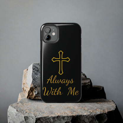 Black Always With Me Cross Phone Case