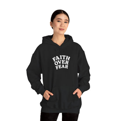 Faith Over Fear Psalm 34:4 Pastel Hoodie