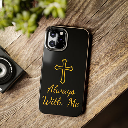 Black Always With Me Cross Phone Case