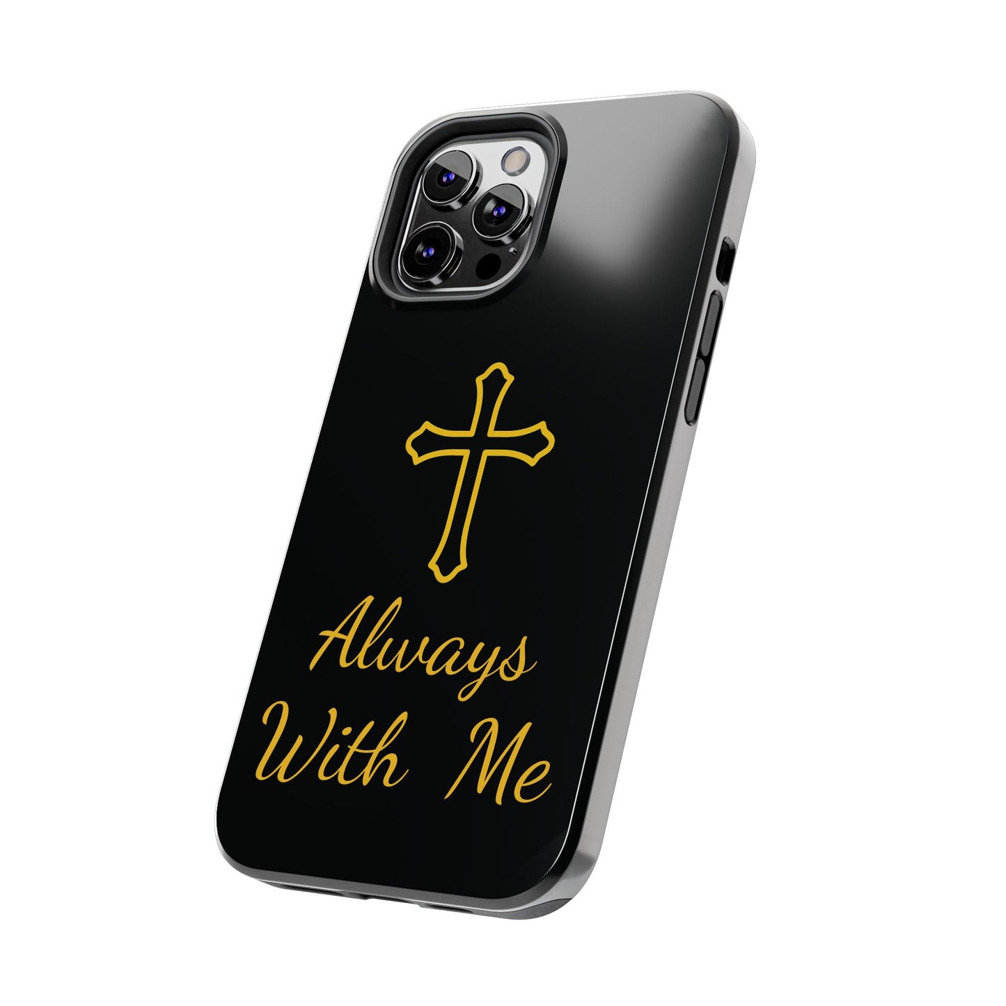 Black Always With Me Cross Phone Case