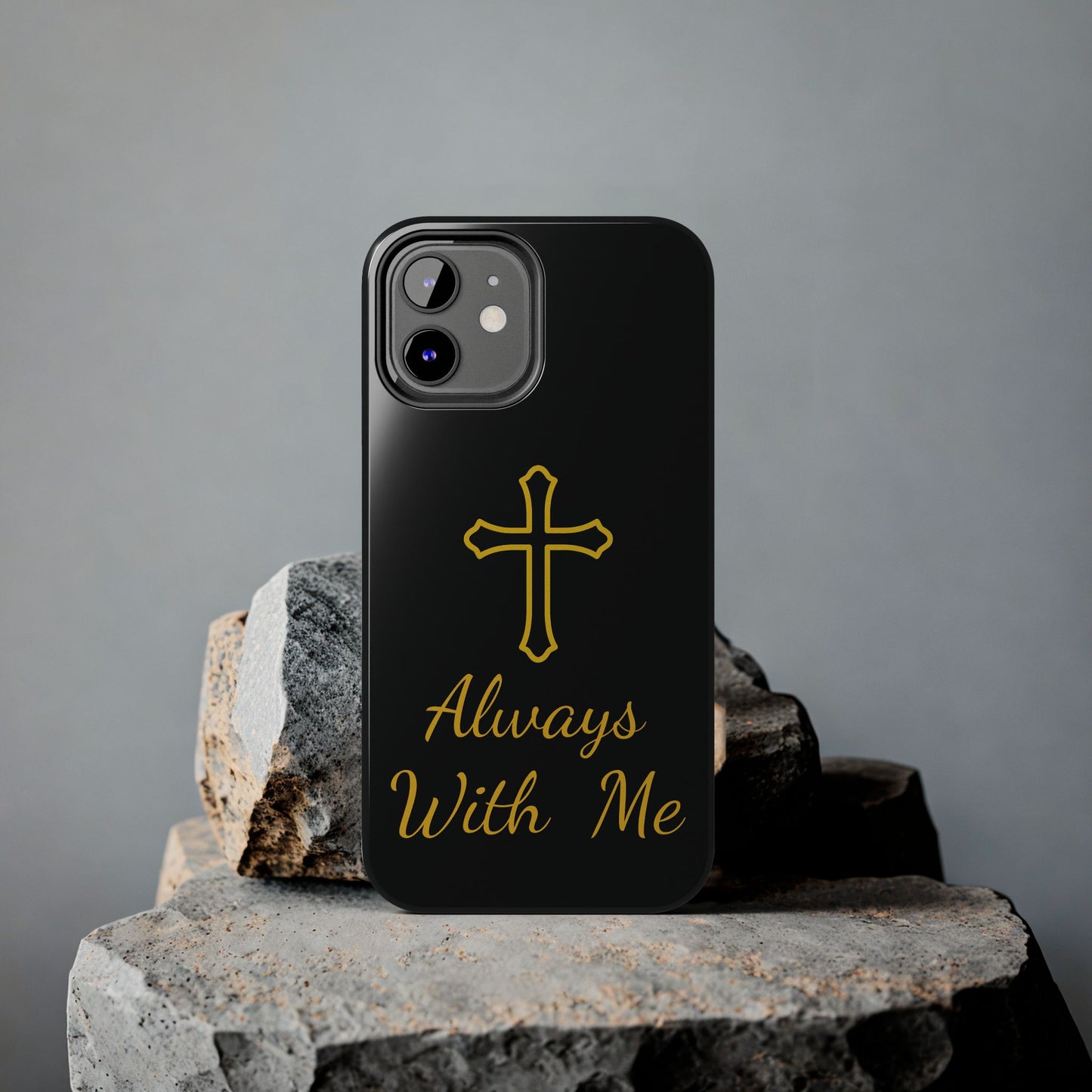 Black Always With Me Cross Phone Case