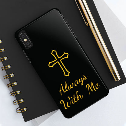 Black Always With Me Cross Phone Case