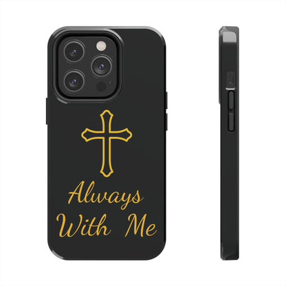 Black Always With Me Cross Phone Case
