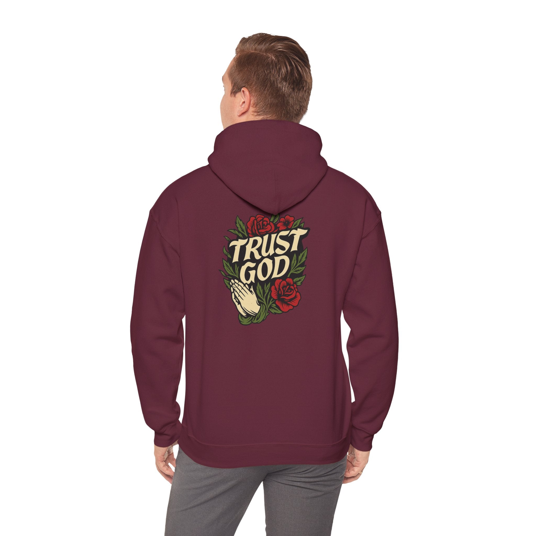 Trust God Rose Unisex Cotton Hoodie