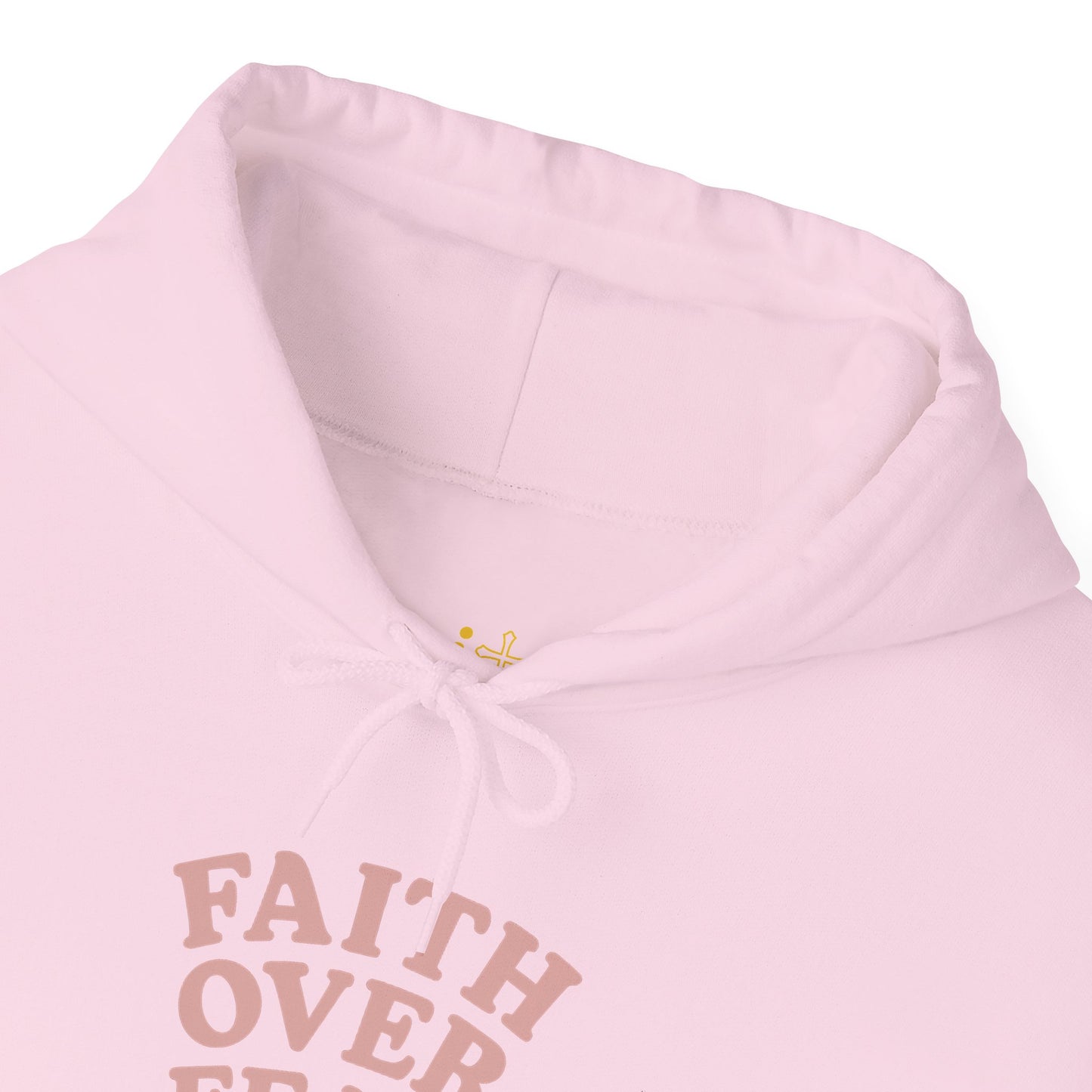 Faith Over Fear Psalm 34:4 Pastel Hoodie