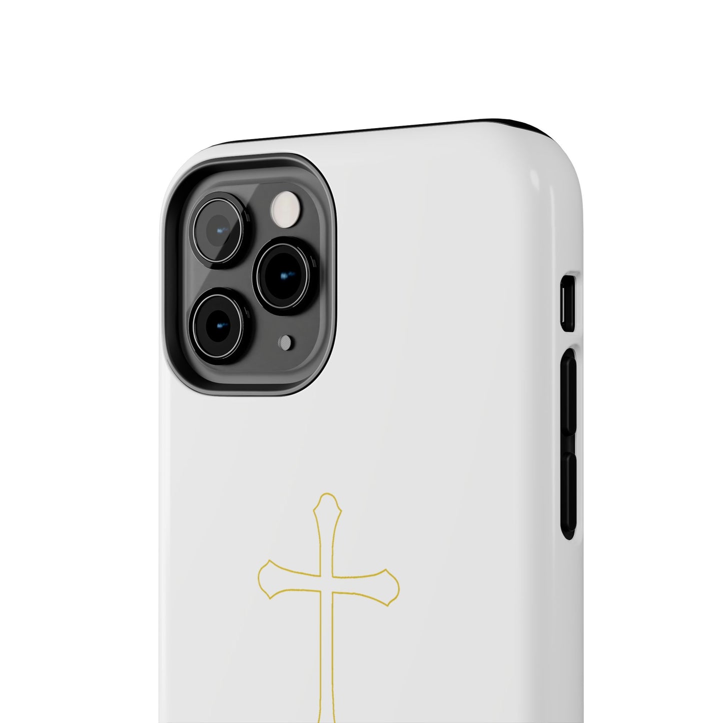 White Always With Me Cross Phone Case