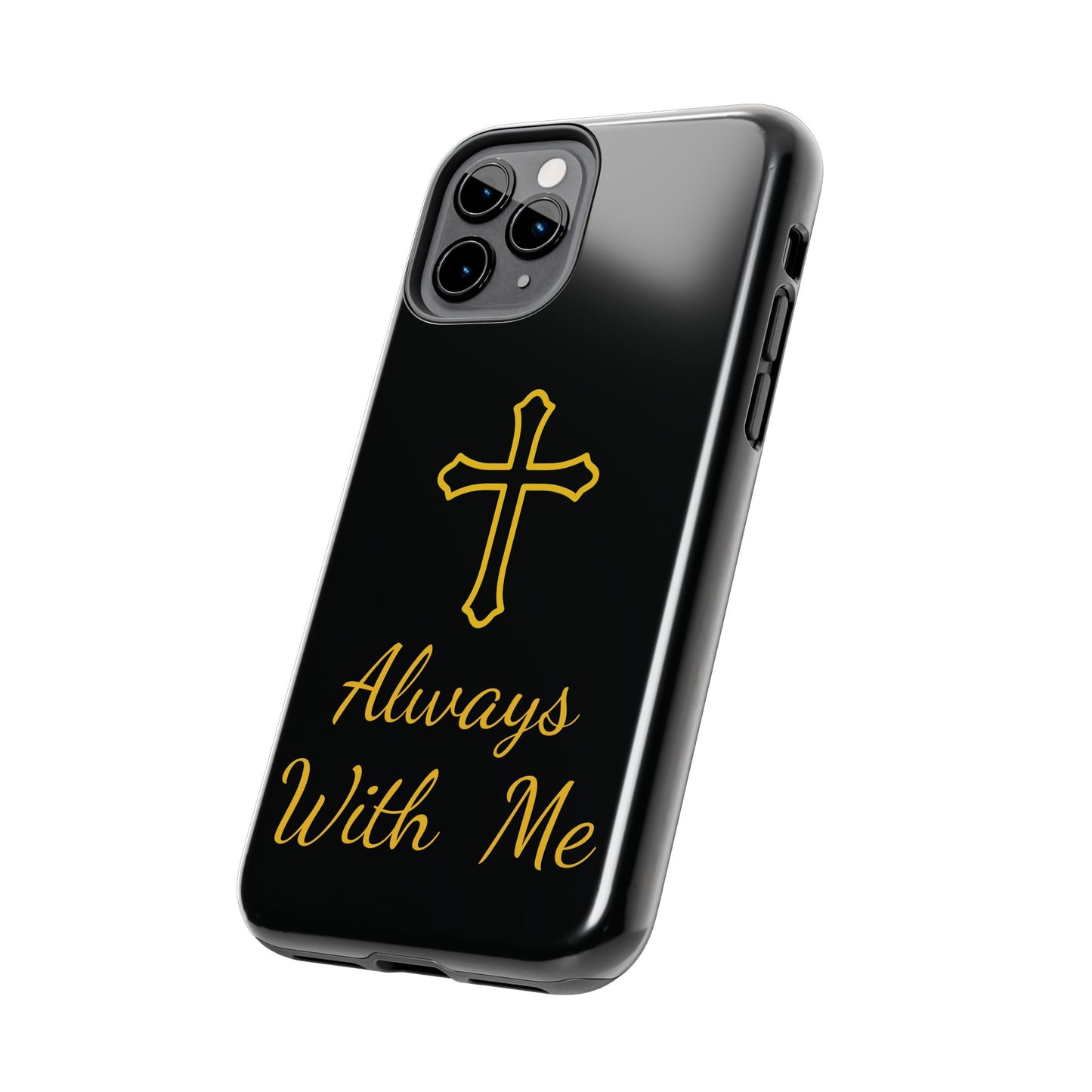 Black Always With Me Cross Phone Case