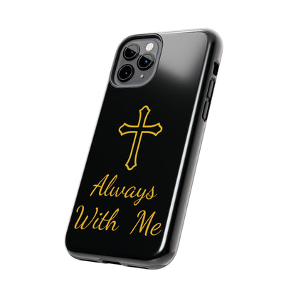 Black Always With Me Cross Phone Case